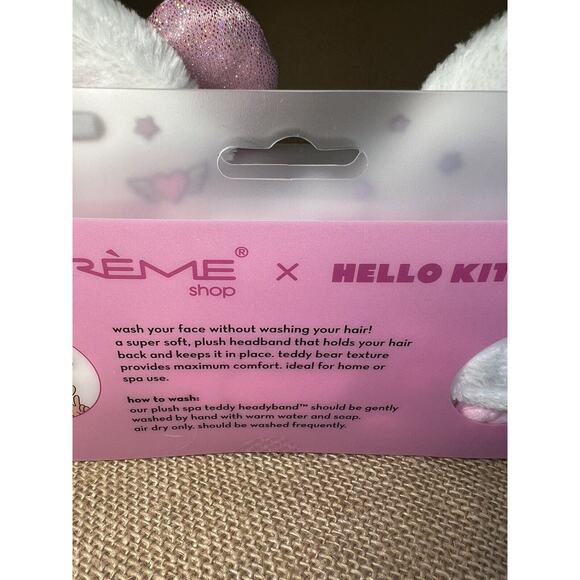 HELLO KITTY White Kitty Ears with PINK GLITTER BOW Headband-NWT - Picture 5 of 6